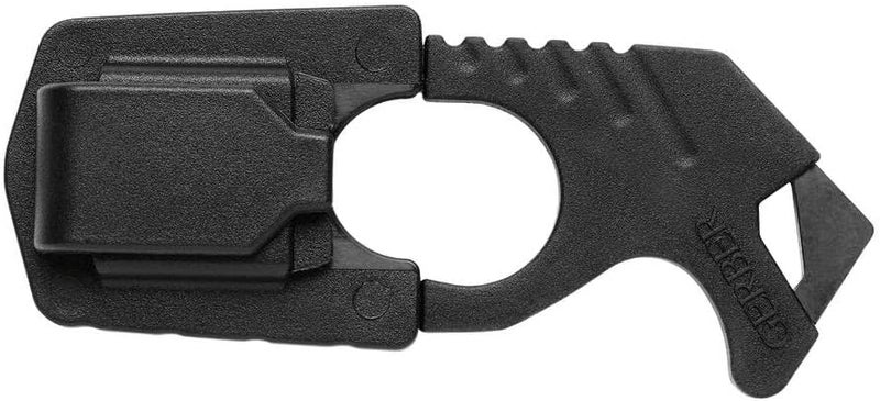 Gerber أداة قطع حزام الأمان مع ثقب حبل ومكسر زجاج، أسود، بحجم جيب 5 × 2.5 × 1 بوصة - Image 1
